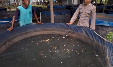 Bhabinkamtibmas-Kalijaten-Motivasi-Warga-Optimalkan-Upaya-Ketahanan-Pangan-Melalui-Budidaya-Lele