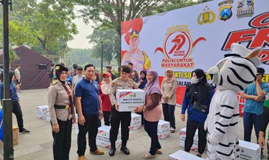 79-Tahun-Polri,-Polresta-Sidoarjo-Hadirkan-Pelayanan-Publik-di-Car-Free-Day