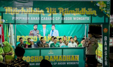 Polsek-Wonoayu-Hadiri-Pembukaan-Posko-Ramadhan-Ansor