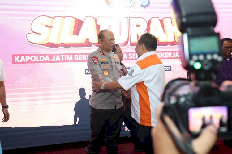 Polda Jatim Gelar Silaturahmi dan Halal Bihalal dengan Serikat Pekerja Se-Jatim