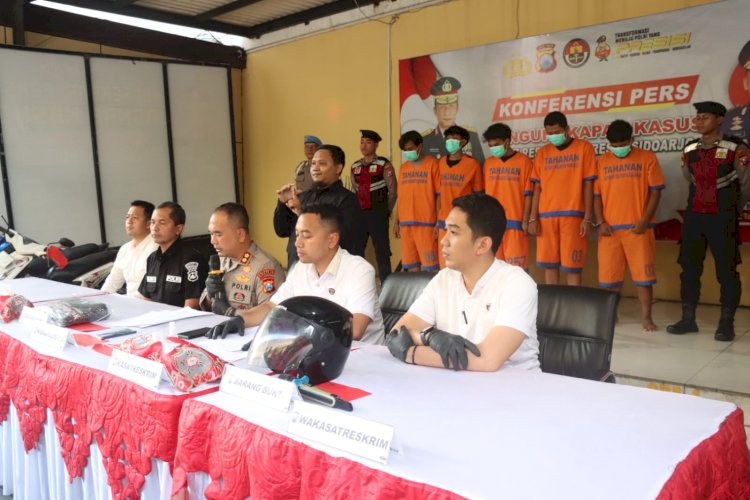 Polisi Sidoarjo Amankan Kelompok Pemuda Lakukan Pencurian dan Pengeroyokan