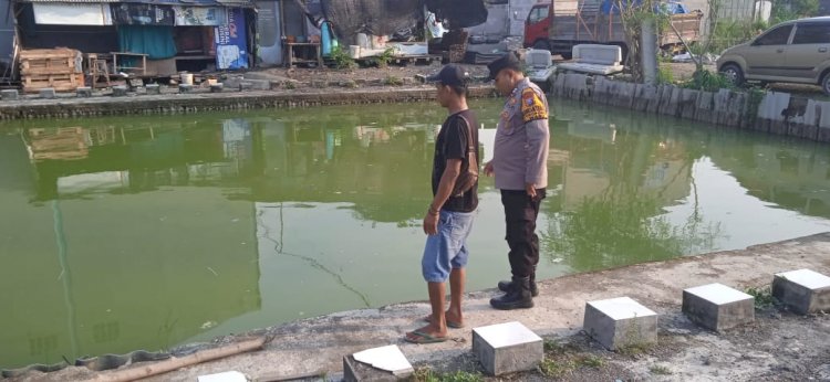 Bhabinkamtibmas Waru Tinjau Budidaya Patin dan Udang