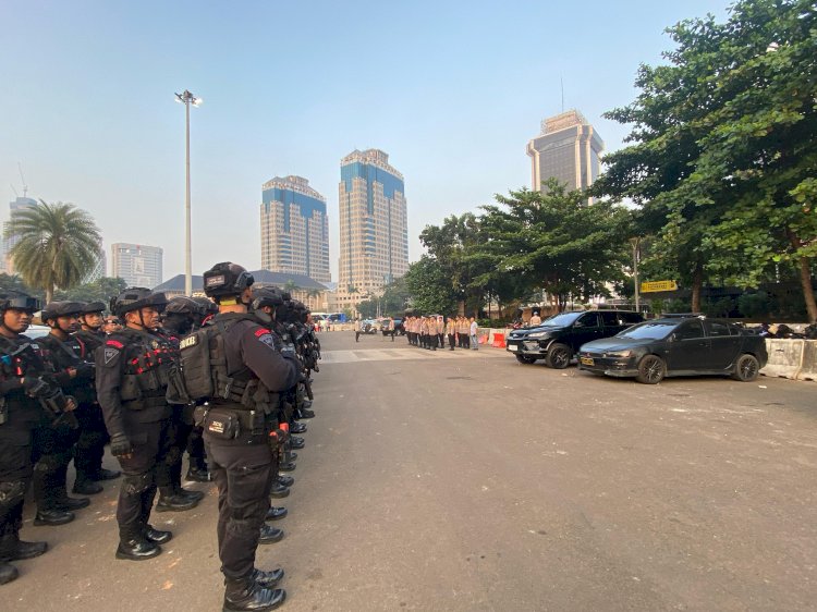 1.632 Polisi dikerahkan Amankan Aksi Ojol di Silang Selatan Monas