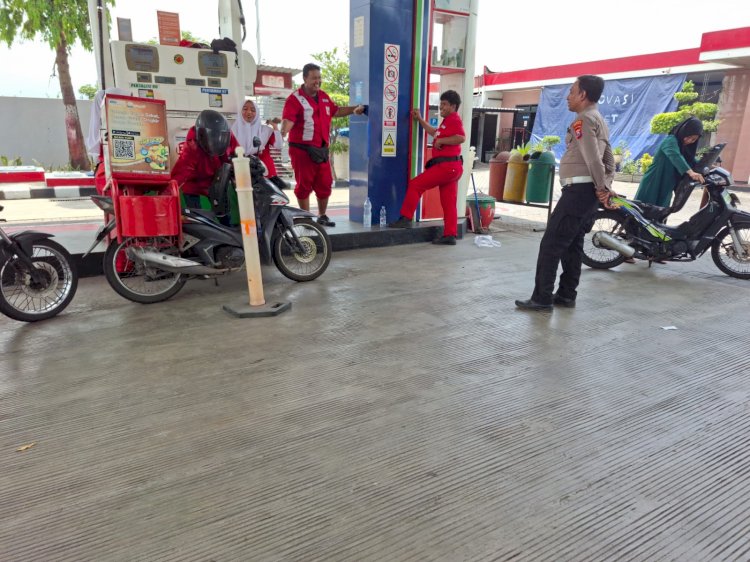 Jelang Nataru Polisi Sidoarjo Masifkan Patroli di SPBU